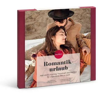 mydays Geschenkbox Romantikurlaub, ca. 60 traumhafte Standorte, Reise-Gutschein für 2 Personen