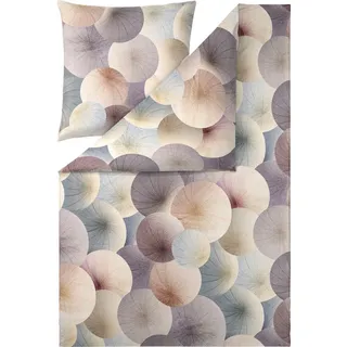 Estella Bettwäsche Pamela" creme-mauve 1x 135x200 cm + 1x 80x80 cm" - Creme, Violett