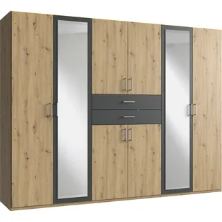 WIMEX Drehtürenschrank Diver 270 x 207 x 58 cm Beige/Grau