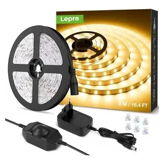 Lepro LED-Streifen dimmbar, warmweiß, für innen, 230 V, selbstklebend, 5 m