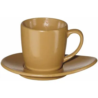 ASA CUBA Espressotasse mit Untertasse ocra 0,06 l - Gelb