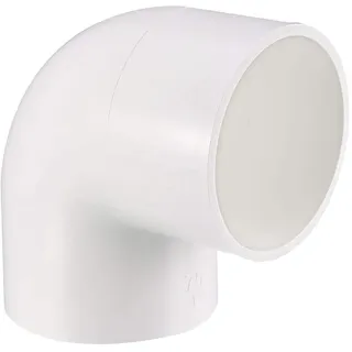 sourcing map 2 Stück PVC Rohrverschraubung Rohrverbinder Ellenbogen Form 75 mm Slip 90 Grad