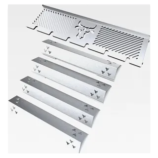 Gasgrill Warmhalterost und Brennerabdeckung Set | Kompatibel mit Rösle Videro G4, G4-S | Rostfreier Edelstahl | Passgenau | Spülmaschinengeeignet, Größe: 4er Set