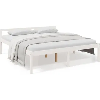 vidaXL Seniorenbett Weiß 180x200 cm Massivholz Kiefer - Weiß