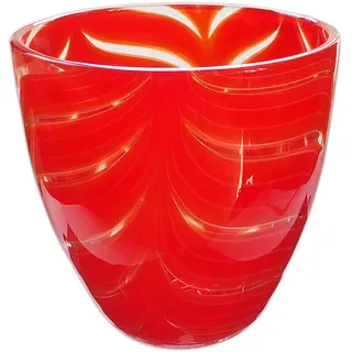 Jozefina Art Factory, handgefertigte, mundgeblasene künstlerische Glasvase, wie Murano-Stil, Degree VASE 04H