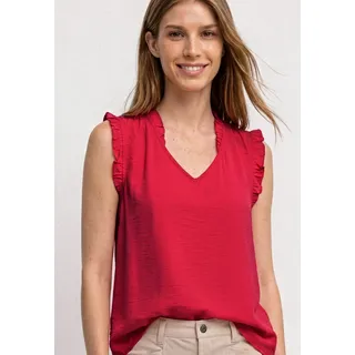 STREET ONE Rüschenbluse rot 40