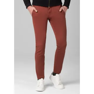 Chinos TIMEZONE "Slim JannoTZ", Herren, Gr. 32/32, Länge 32, rot, 98% Baumwolle 2% Elastan, normal, Hosen Chinos