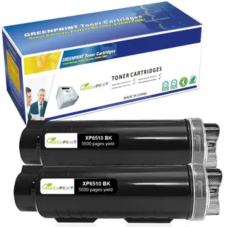 GREENPRINT Kompatible Tonerkartuschen 6510 6515【Extra High Yield】 5500 Seiten 2 Schwarz für Xerox Phaser 6510n 6510dn 6510dni 6510dnm WorkCentre 6515n 6515dn 6515dni 6515dnm Drucker