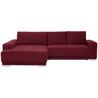 Cantus Ecksofa , Rot , Textil , Füllung: Schaumstoff , Ottomane links, L-Form , 293x195 cm , Stoffauswahl, seitenverkehrt erhältlich, Hocker erhältlich, Rücken echt , Wohnzimmer, Sofas & Couches, Wohnlandschaften, Ecksofas
