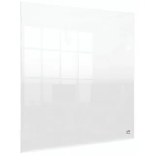 Nobo Mini-Whiteboard für Tisch- oder Wandmontage, Tragbar, Trocken Abwischbares Acrylglas, Rahmenlos, 600 x 450 mm, Inklusive Markerstift und Montagepads, Durchsichtig, 1915618