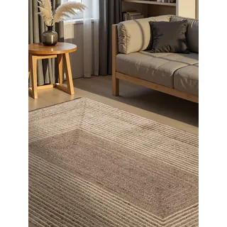 HANSE HOME Juno Line Juteteppich 160 x 230 cm Beige/Braun/Weiß