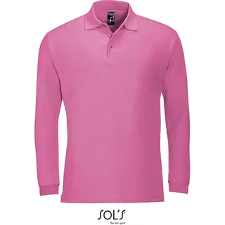 SOLs 11353 | Herren Longsleeve Poloshirt Winter II - Farbe: Flash Pink - Größe: S - Rosa