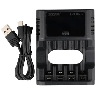 XTAR L4 Pro Akku Ladegerät – für Li-Ion 1,5V & NiMH/NiCd 1,2V AA/AAA Akkus, lädt Ihre Akkus präzise & sicher!
