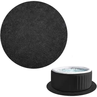 Whirlpool Matte, Anti-Rutsch Wasserdichtes Pool Unterlage, Wiederverwendbare Schwimmbad Bodenplane, Hot Tub Bodenschutz, Waschbare Bodenmatten für Schwimmbecken Whirlpool (Round 200cm)