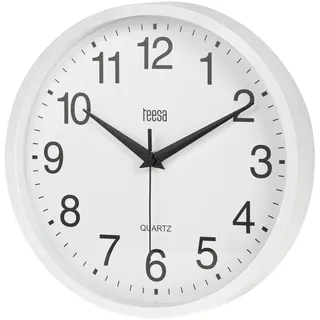 Teesa Universelle analoge Wanduhr 25 cm TSA0037 weiß