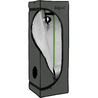 Zelsius Growzelt MyHomeGrow Grow Tent | Indoor Growroom | Growschrank Darkroom Pflanzenzelt Gewächshaus Zuchtzelt (40 x 40 x 160 cm, Grau)