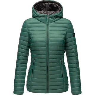 Marikoo Damen Steppjacke Übergangsjacke mit kontrastfarbendem Reißverschluss Asraa