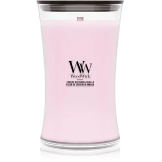 Woodwick Cherry Blossom & Vanilla Duftkerze mit Holzdocht 610 g