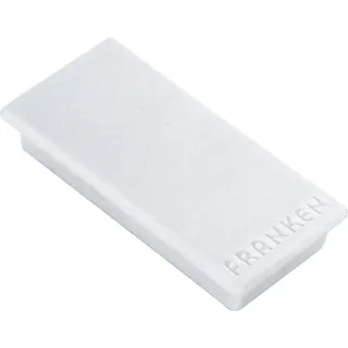 Franken Haftmagnet Magnet weiß, Kunststoff 2,3 x 5,0 cm, 10 St.