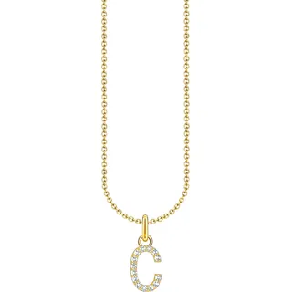 Thomas Sabo Kette mit Anhänger »Buchstabe« mit Zirkonia (synth.),