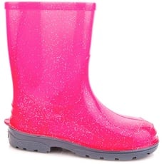 LEMIGO Mädchen Gummistiefel Regenstiefel mit Glitzer Elza (25, pink)