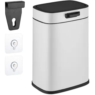 Relaxdays Hängender Küchenmülleimer 5 l Weiß