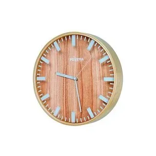 PEWETA Funkwanduhr braun Holz, Ø 30,0 cm