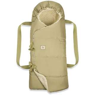 hauck Carry N Play, Green/Teddy Fleece – 3in1 Baby Tragetasche, Fußsack & Spieldecke – 85 x 40 x 13 cm - Kinderwagen Zubehör ab Geburt bis 9 kg – Tragbar & Sicher Fixierbar