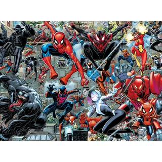 Buffalo Games - Silver Select - Marvel - Spider-Verse - 1000 Teile Puzzle für Erwachsene Herausforderndes Puzzle Perfekt für Spieleabende - Fertige Größe 26,75 x 19,75