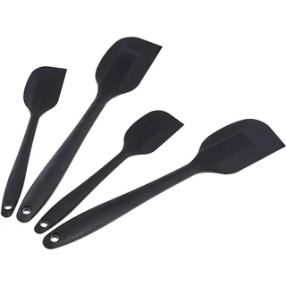 Amazon Basics Silikon-Spatel-Set 4 Stück nicht haftend hitzebeständig flexibel schwarz