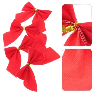 VICASKY 12stücke Rote Schleifen Weihnachtsbaum GroßE Schleife Christbaumschmuck Rot Christbaumspitze Groß Weihnachtsschleifen Geschenkschleife Weihnachten Weihnachtsbaumschleif Happy New Year 2026