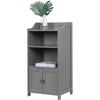 Relaxdays Badezimmerschrank 86 x 40,5 x 36 cm Grau