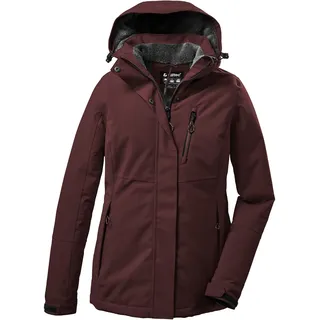 KILLTEC Damen Funktionsjacke/Winterjacke mit abzippbarer Kapuze KOW 140 WMN JCKT, dunkelweinrot, 44, 37411-000