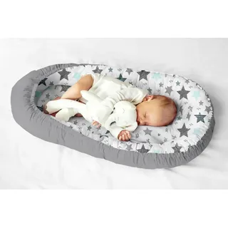 Multifunktionale Kuschelnest Babynest Kokon für Babys und Säuglinge, Nestchen, Reisebett, 100% Baumwolle, antiallergisch, (Design kann variieren)