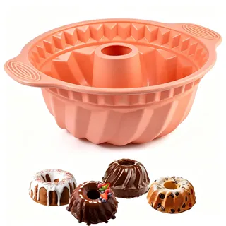 Gugelhupfform Silikon Backform Gugelhupf, Ø 22 cm Kuchenform Gugelhupf | Antihaft Gugelhupfform Groß Marmorkuchenform, Silikon Guglhupfformen Backformen Wiederverwendbar für Kuchen, Brot, Desserts