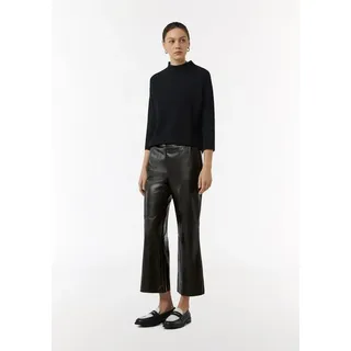 Comma, Comma Flared-Leg-Hose in Leder-Optik
