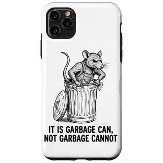 Hülle für iPhone 11 Pro Max Lustiger Retro-Abfalleimer für Ratten, kein Müll, kein Straßenüberlebender