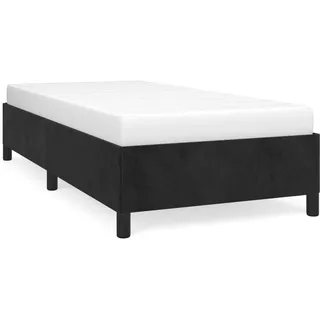 vidaXL Bettgestell ohne Matratze Schwarz 100x200 cm Samt - Schwarz
