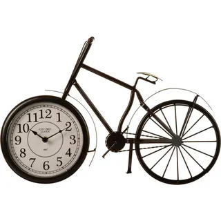 Atmosphera Créateur d'intérieur Tischuhr Vintage Fahrrad Metall schwarz weiß 34 cm x 50 cm x 13 cm - Schwarz