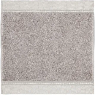 möve Brooklyn Seiftuch Uni mit Fischgratbordüre 30 x 30 cm aus 85 % Baumwolle / 10 % Viskose aus Bambus-Zellstoff / 5 % Leinen, cashmere