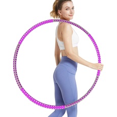 VENTON Hula Hoop Reifen Erwachsene - 6 teiliger Abnehmbarer Hula - Kann für Fitness Gewichtsverlust und Massage verwendet Werden - Edelstahlkern mit hohe Qualität Schaumstoff/Hoop Einheitsgröße