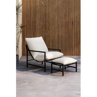 venture home Gartenlounge-Sessel Corso 70 x 68 x 86 cm Schwarz