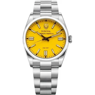 Automatische Uhr Donoval Watches Simpson + Box Dl0004 + Box (Zdo001D) - Silber, Gelb