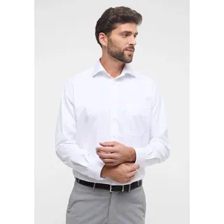 Langarmhemd ETERNA "COMFORT FIT", Herren, Gr. 54, Normalgrößen, weiß, Twill, 100% Baumwolle, normal, Manschette, Hemden Langarmhemd, NON IRON (bügelfrei)