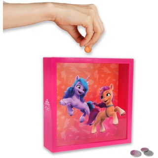 My Little Pony Sparschwein-Rahmen - Offiziell lizenzierte, magische Regenbogen-Einhorn-Spardose, Zimmerdeko, Geschenk für Mädchen