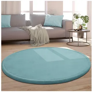 Paco Home »Tatami 475« rund 24 mm Höhe Kurzflor, Uni Farben, mit Memory Foam, waschbar,