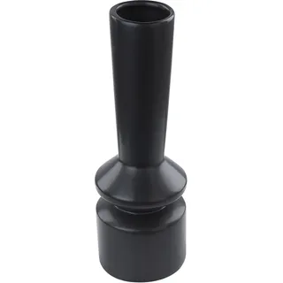Beliani Blumenvase PEANIA Keramik 30 cm schwarz