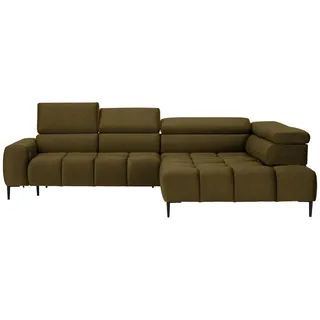 Welnova Ecksofa , Olivgrün , Textil , Ottomane rechts, L-Form , 300x216 cm , Made in Eu , Typenauswahl, Stoffauswahl, seitenverkehrt erhältlich, Hocker erhältlich , Wohnzimmer, Sofas & Couches, Wohnlandschaften, Ecksofas