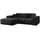 Eckcouch L form Wohnzimmer Siena stoff Poso Schwarz Links Schwarz