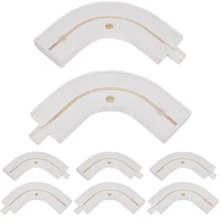 Gardinia Rundbogen GE1 mit Endstück, Weiß, 1 Paar, 13,5/13,5 cm (Packung mit 4)